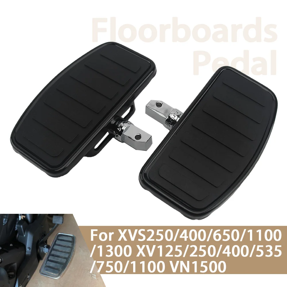 

Motorcycle Footrest Adjustable Rear Passenger Foot Pegs Floorboards Stripe Pads For VTX1300 VTX1800 VF750 For VL400 VL800 C50