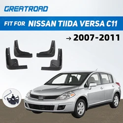 Front Rear Mud Flaps for Nissan Tiida Versa C11 2007-2011 Hatchback Fender Splash Guard Mud Flap Car Accessories