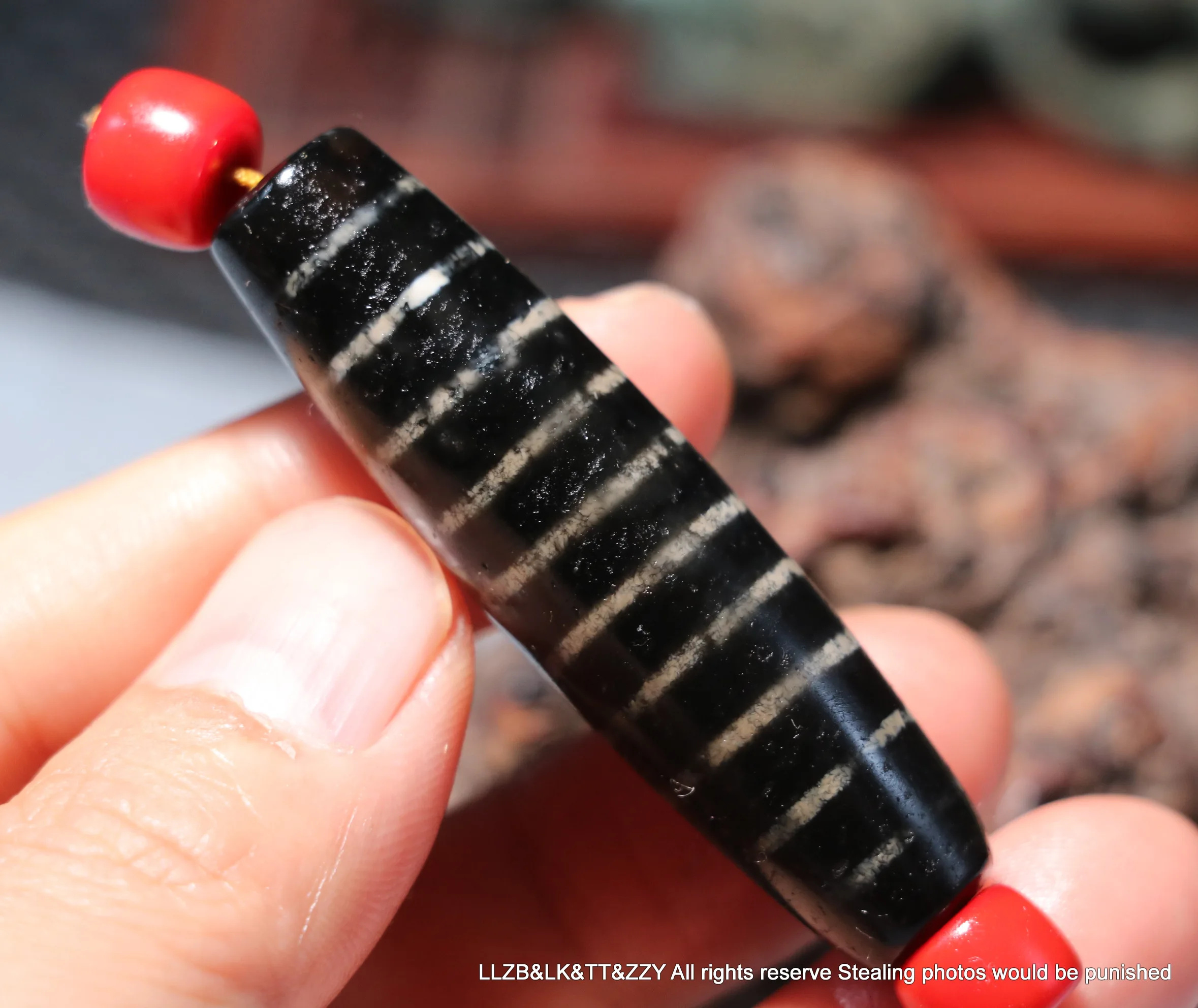 Treasure Unique Magic Energy Tibetan Old Agate Line Type Healer Medicine dZi Bead Amulet Pendant UPD0407A  Timestown UPD230201a1