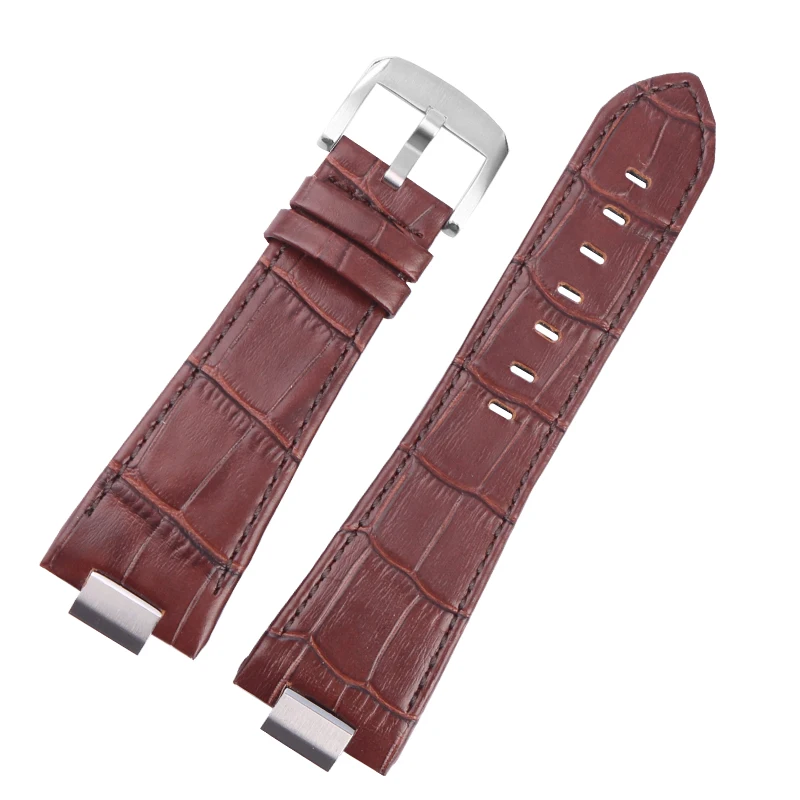Black Blue Brown Quick Remove Leather Watch Strap For Tissot 1853 Super Player PRX T137.410/T137.407 Sport Rubber Watchband