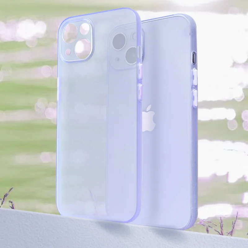 Funda de silicona suave de lujo para iPhone 16, 15, 14, 13, 12 Pro Max Plus, Mini carcasa mate transparente, Color caramelo, cubierta ultrafina de 0,3mm