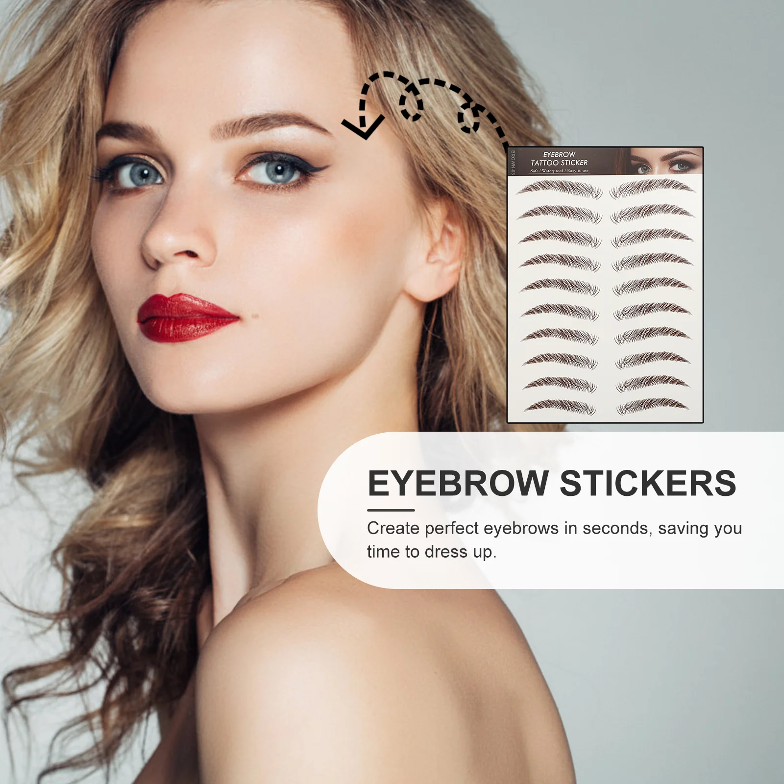 Waterdichte wenkbrauwstickers nepstencils make-up tijdelijke tatoeages overdracht imitatie 6D haarachtige sticker voor schaars