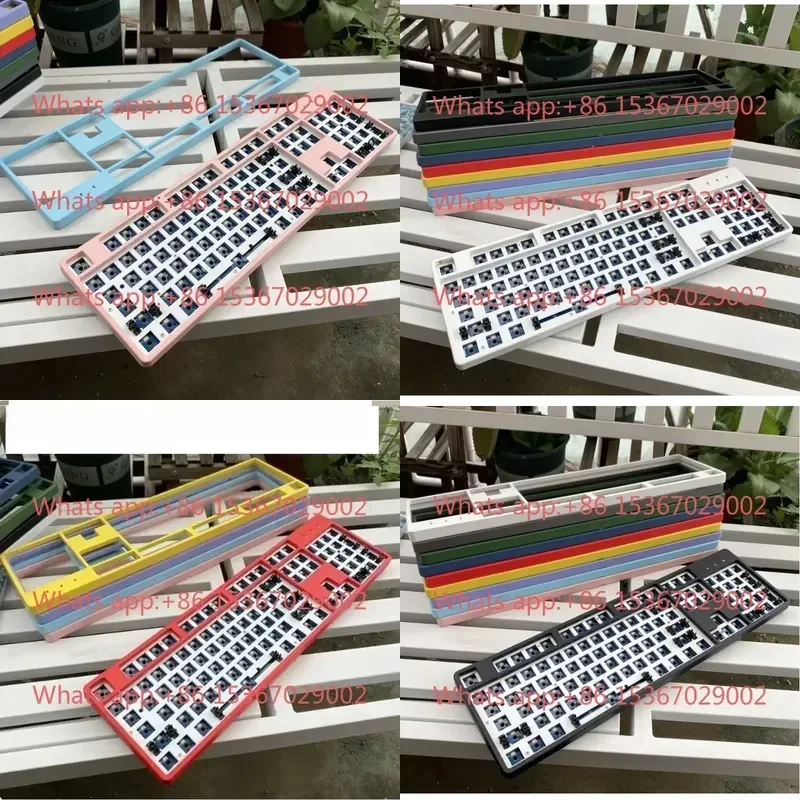 87 104 Key Mechanical Keyboard Kit RGB Hot Swappable Switch Base Type C Detachable Cable Magnetic Upper Cover DIY Assembly