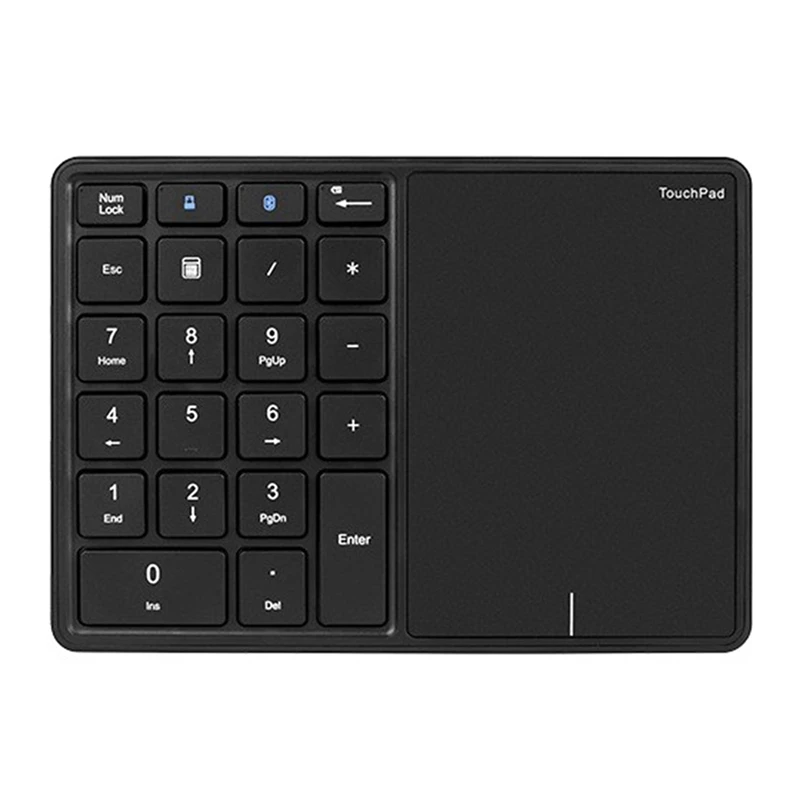 

Bluetooth Numeric Keyboard With Touchpad Rechargeable USB Wireless Numeric Keyboard For Android, Windows, IOS