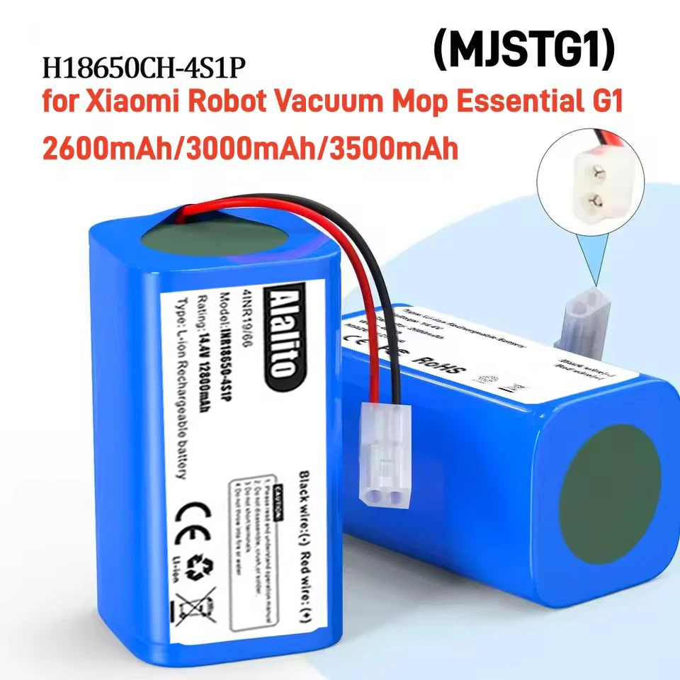14.4V Li-ion Battery Pack for Xiaomi Mijia Essential G1 MJSTG1 Robot Vacuum Cleaner, SKV4136GL H18650CH R30 R35 4S1P 9800mAh