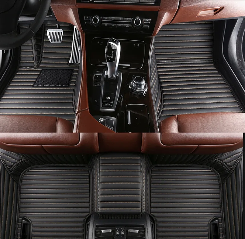 Custom special car floor mats for Toyota Highlander 7 seats 2026-2021 Easy to clean durable waterproof rugs Good quality carpets