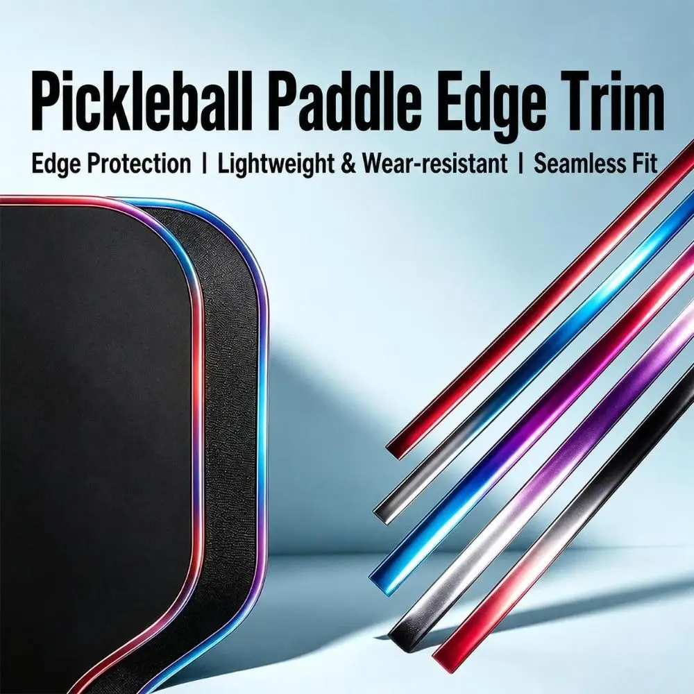 Gradient Finish Pickleball Paddle Edge Guard Electroplated Appearance Close Fitting Pickleball Rim Protector Protective Trim