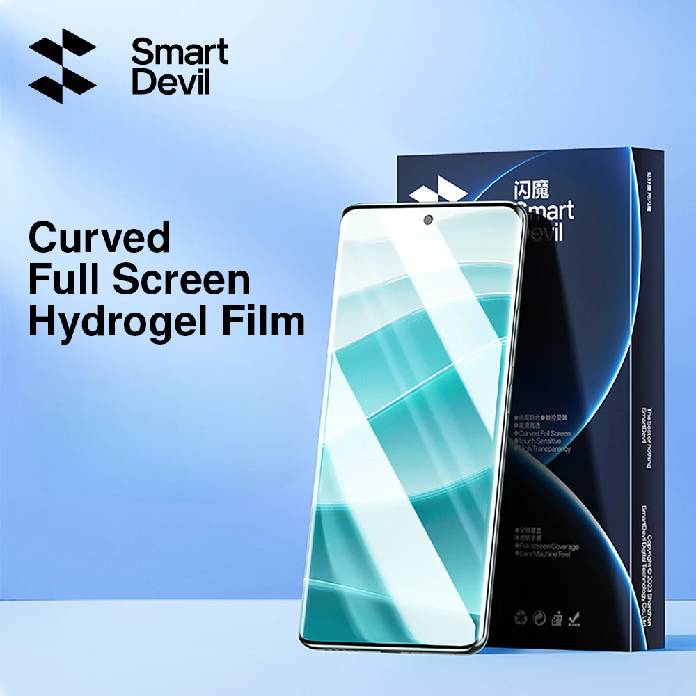 

SmartDevil Hydrogel Film for Redmi Note 14Pro HD Screen Protector Full Glue Soft Film for Redmi Note 14Pro Plus Anti-fingerprint