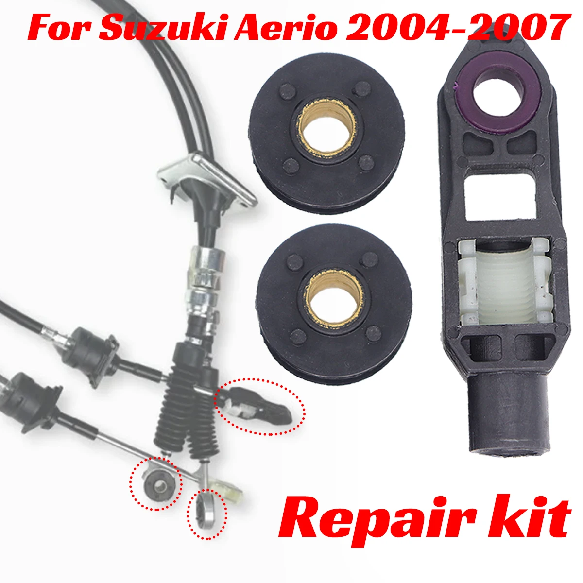 

Manual Gear Shift Selector Bushing repair kit For Suzuki Aerio 2004-2007 Lever Linkage Adapter Selector Cable Connector Bush Rod