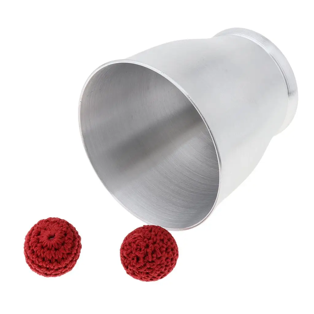 

Wide Mouth Chop Cup with 2 Balls, Close up Magic Trick Magician Accessories