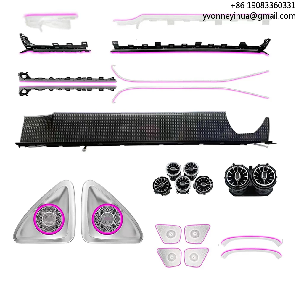 

Upgrade 64 Colors LED Car Interior Ambient Light For Mercedes Benz A-Class W177 CLA W118 2018-2024 Strip Accessories