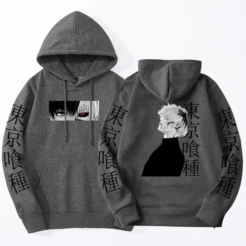 Tokyo Ghoul Ken Kaneki HoodieAnime Pullovers Casual Hip Hop Streetwear Printed Graphic Tops 2024