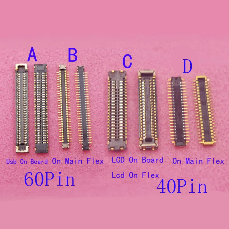 2-10Pcs Usb Charger Charging LCD Display Screen Flex FPC Connector Plug For Xiaomi Redmi K20 K20Pro Mi 9T Pro Mi9T 40 60 Pin