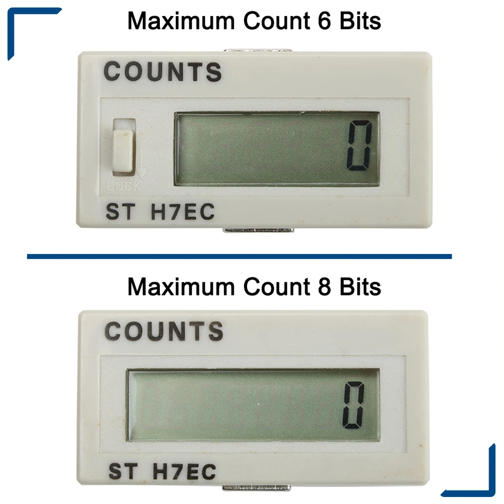 H7EC-6 H7EC-8 Digits Vending Digital Electronic Counter Count Meter AC 24-220V DC 3.6-30V FBV BLM BVLM