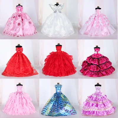 Fashion High Quality 5 Items/Lot Dolls Dress Party Daily Wear Kids Toys Children Game Doll Accessories for 30cm Barbie Doll Toy