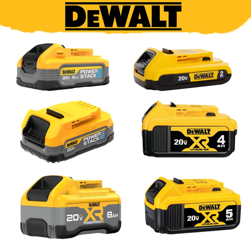 DEWALT Original 20V Lithium-Ion Battery 1.7AH 2AH 4AH 5AH 8AH DCB203 DCB204 DCB205 DCBP034 DCB2108 Battery Tool Attachments