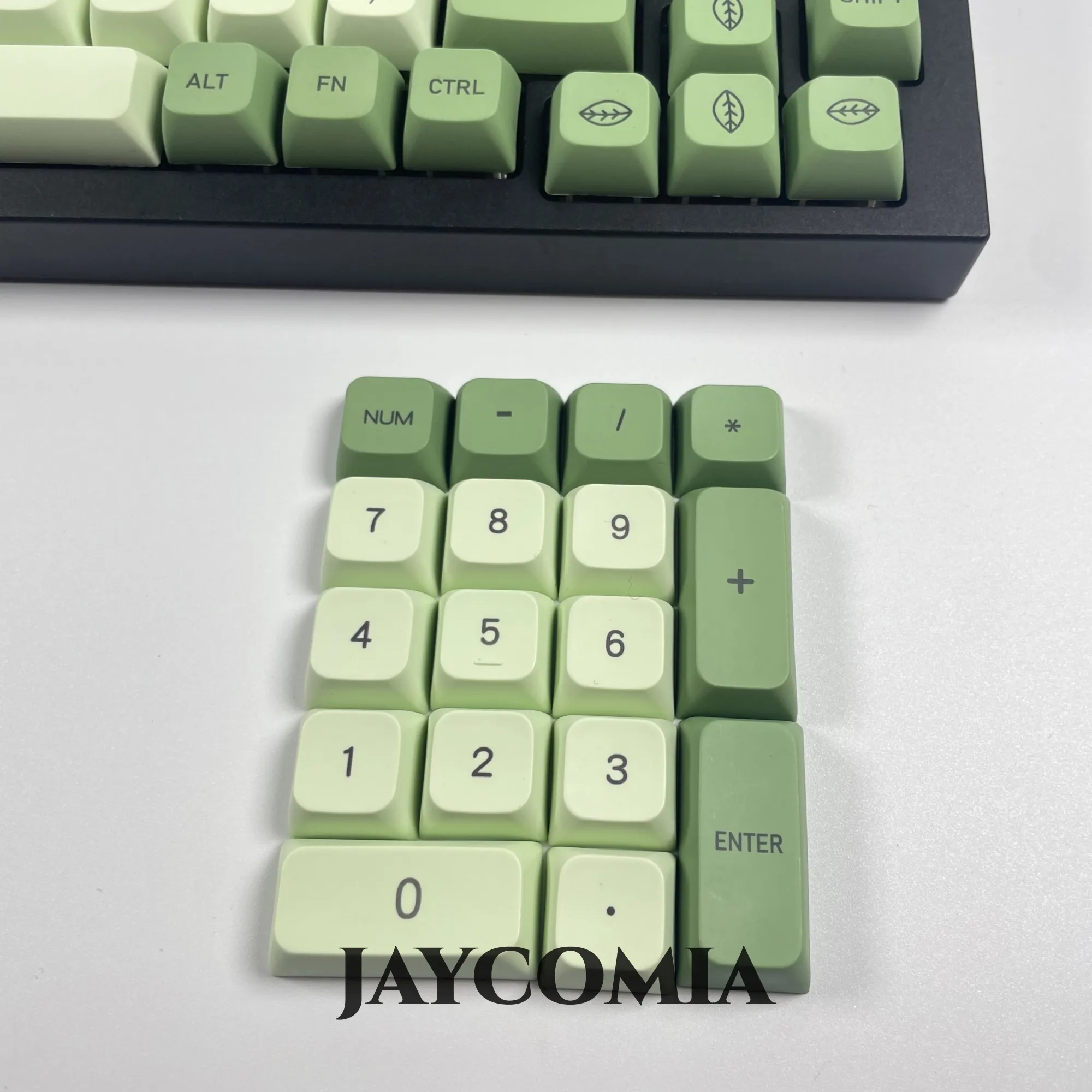 XDA-Profile Matcha Keycaps, Inglês, Russo, Coreano, Japonês, PBT Dye Sub, 127 Keys for Gaming Mechanical Keycaps, RK61, GK68