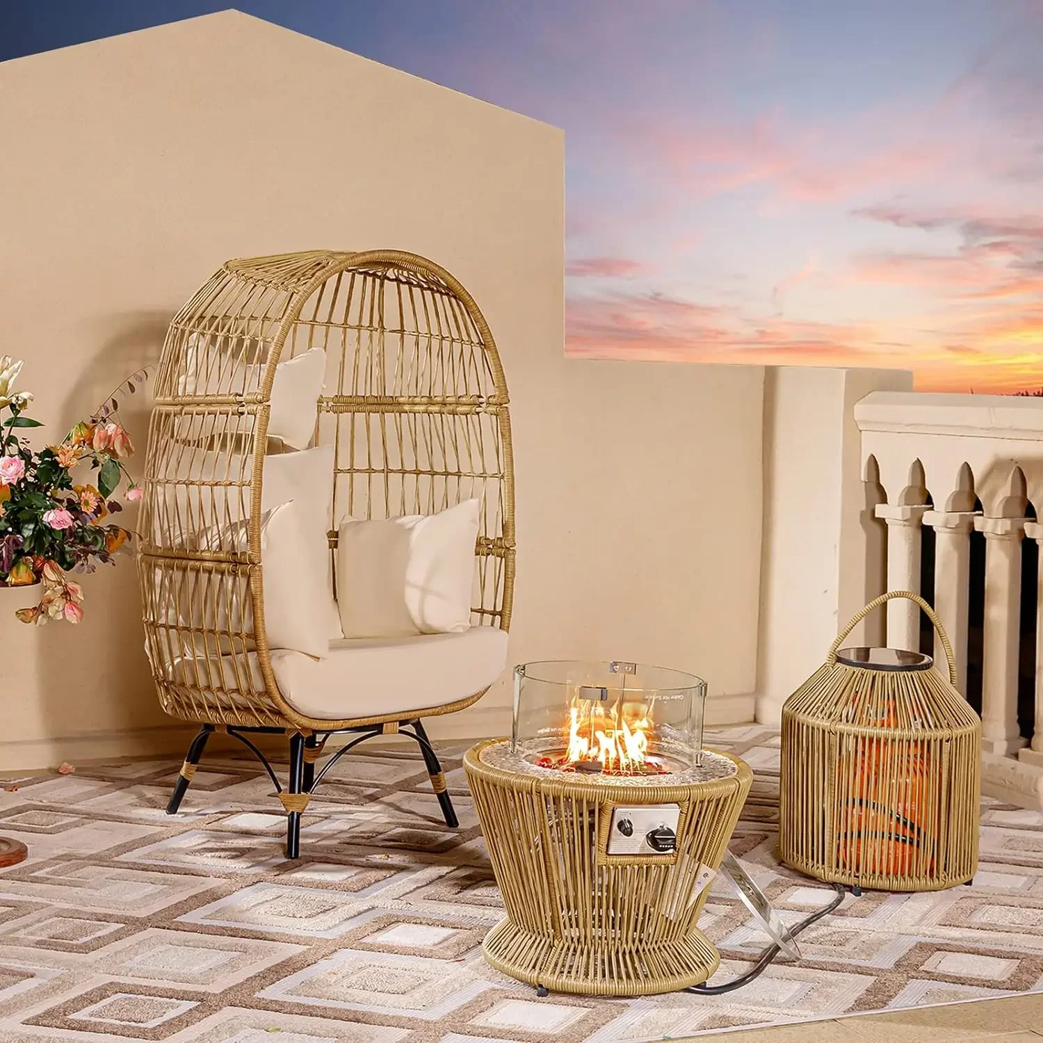 3Pcs Boho Patio Fur… - image