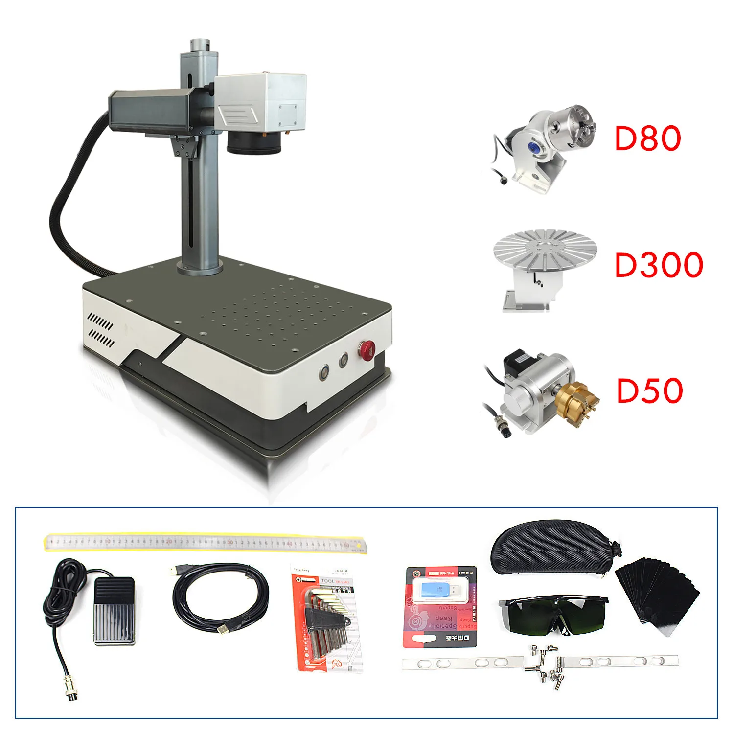 【EU Ship】JPT MOPA M7 30W 60W 100W EZCAD2 Controller Color Engraving Fiber Laser Marking Machine Metal Steel Optional Filed Lens