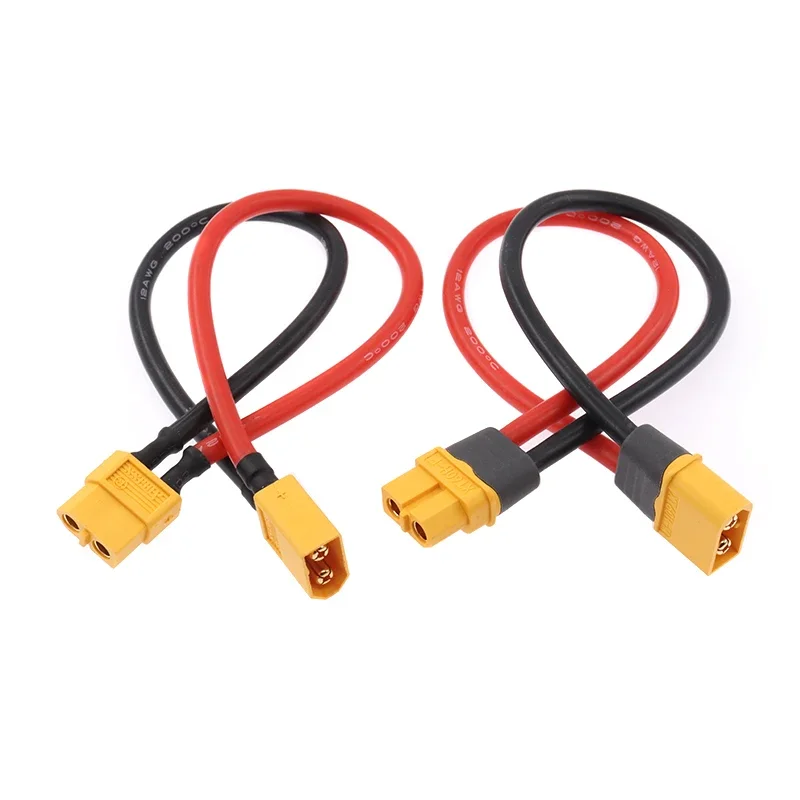 RC Battery Charger 18 AWG 16AWG 12AWG 10AWG XT60 XT90 EC5 Plug Male Female Extension Cable Wire Connector 10CM/20CM/30CM