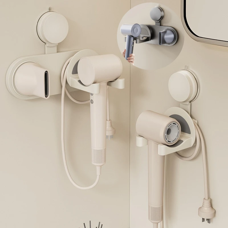 1pcs No Punching magnetic attraction Suction Cup Hair Dryer Holder Storage For Salon Bathroom Hotel Styling Accessories