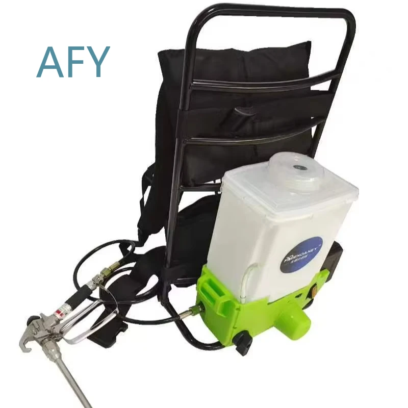 Lightweight Backpack Lithium Battery Powered Paint Coating Machine for Furniture Spray Booths Low Pressure Nozzle Plastic