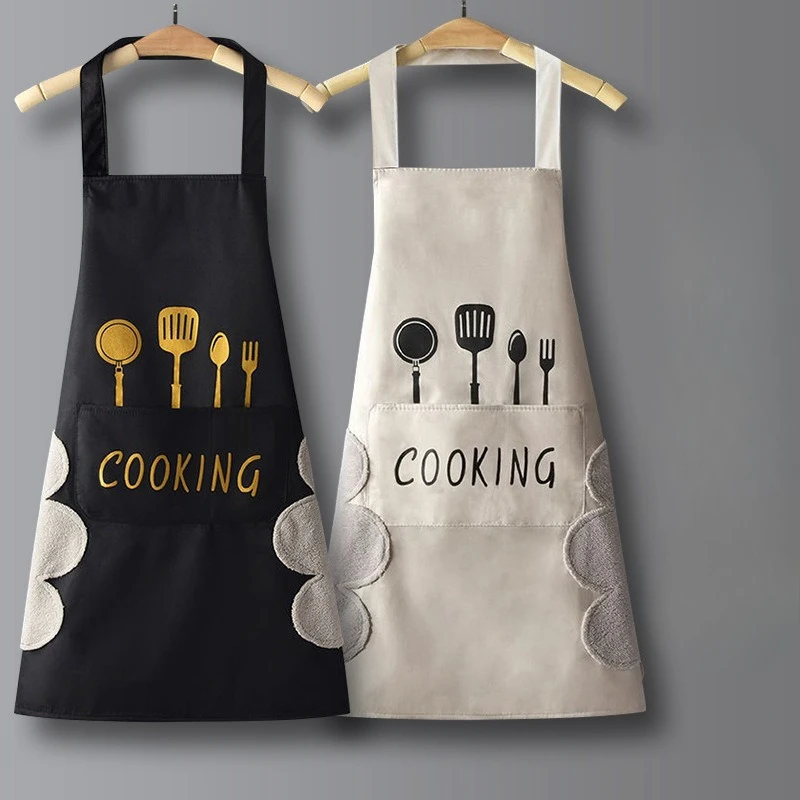 Kitchen Household Cooking Apron Men Women Oil-Proof Waterproof Fashion Coffee Overalls Apron Kitchen Accessorie Sleeveless Apron
