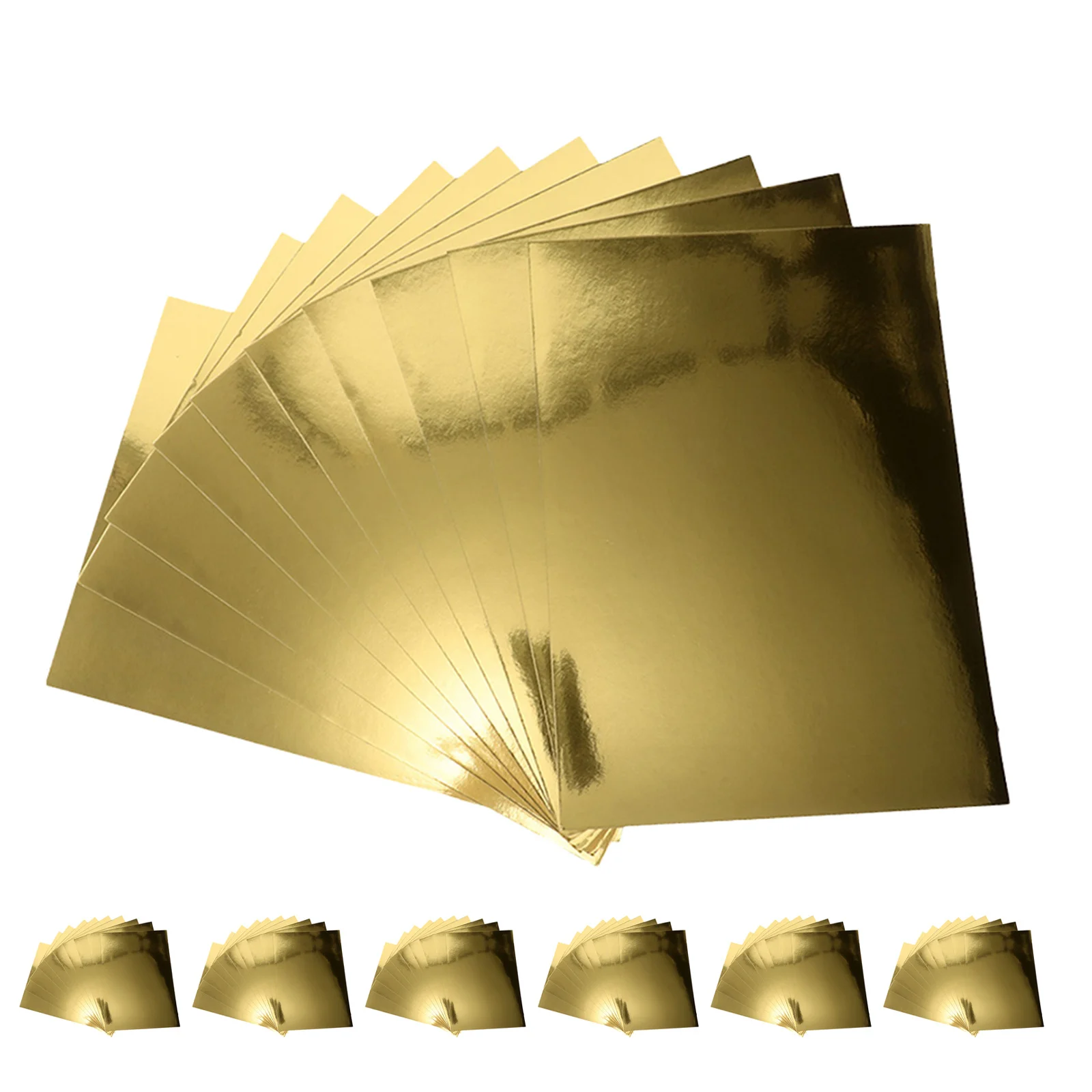 70 шт., золотая зеркальная картонная бумага A5, металлические светоотражающие листы для рукоделия, декоративные приглашения для скрапбукинга, детское искусство