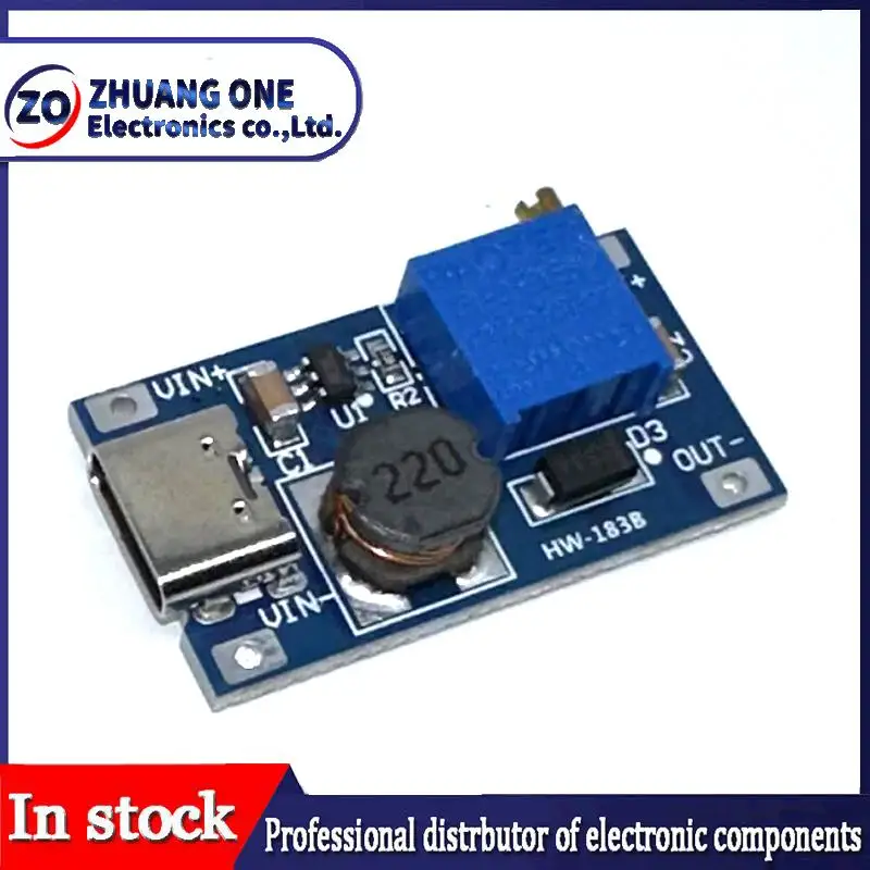 MT3608 DC-DC Step Up Converter Booster Power Supply Module Boost Step-up Board MAX output 28V 2A for arduino