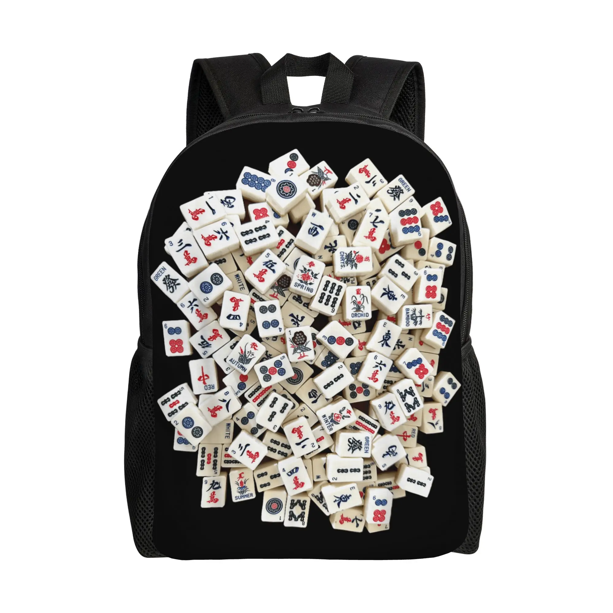 

Mah Jong Tiles Mah Jongg Mahjong Game Backpack College Backpacks Women High Quality Big School Bags Novelty Rucksack