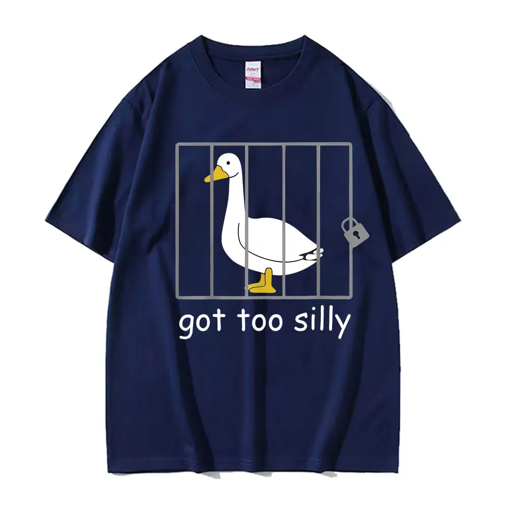 مضحك ميمي إيلي أوزة موقف حصلت على سخيفة جدا تي شيرت الرجال النساء Hot البيع Harajuku موضة خمر تي شيرت قصيرة الأكمام تي شيرت #3