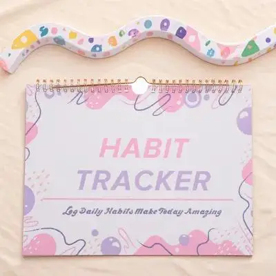 

Habit Planner Goal Journal Fitness Workout Tracker No Date Minimalist Yellow White Planner Daily Habit Tracker