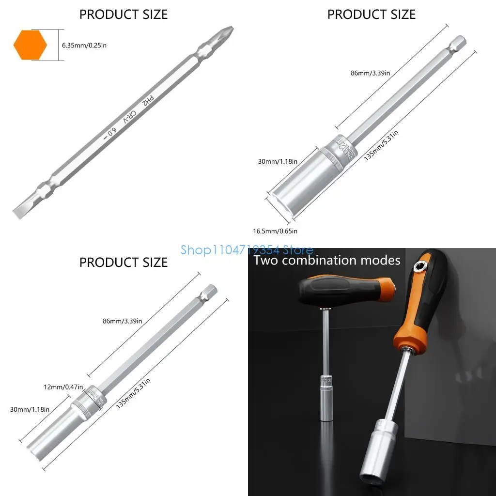0XLD Precisions Socket Wrench 4-14mm Nut Driver Tool for Efficient Torqued Transfer