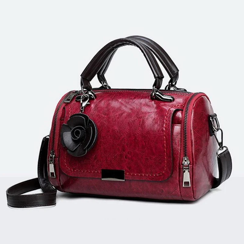 

Fashion Women Handbag PU Leather Women Messenger Bags With Rose Female Shoulder Bags Ladies Party Handbags 2023