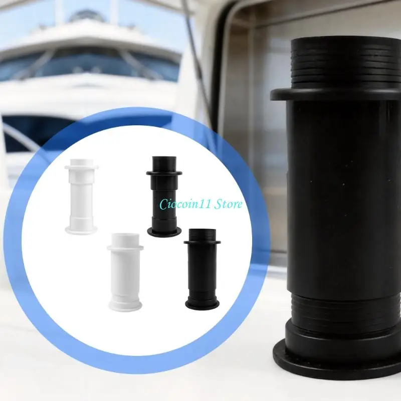 Y1UB ABS Marine Through Hull Drain Fitting For Yacht Cabin Bilge Water Discharge With Adjustable 2 To 4.5 Inch Connection