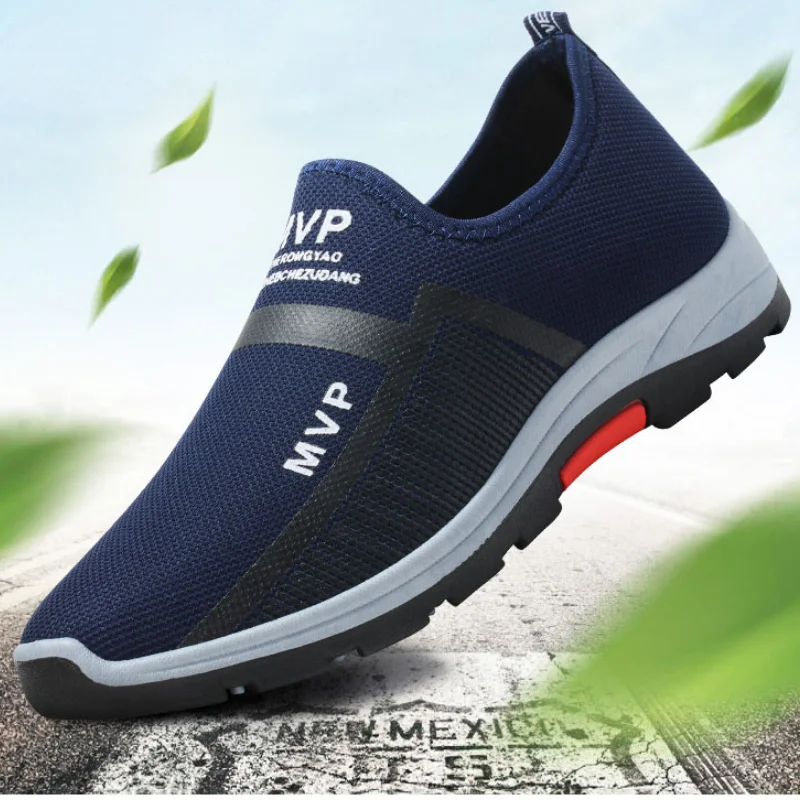 Mannen Schoenen Zomer Mesh Lichtgewicht Sneakers Mannen Mode Toevallige Wandelschoenen Ademend Slip Op Heren Instappers Zapatillas Hombre