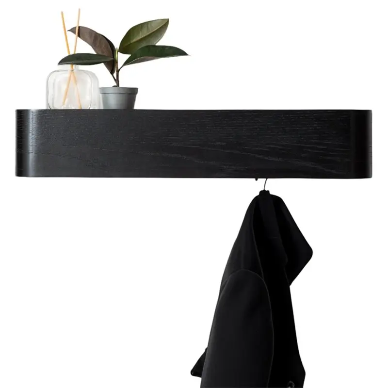 M11K-Wall-Mounted Coat Rack Modern Design Coat Rack Solid Wood Veneer Panel Coat Hanger