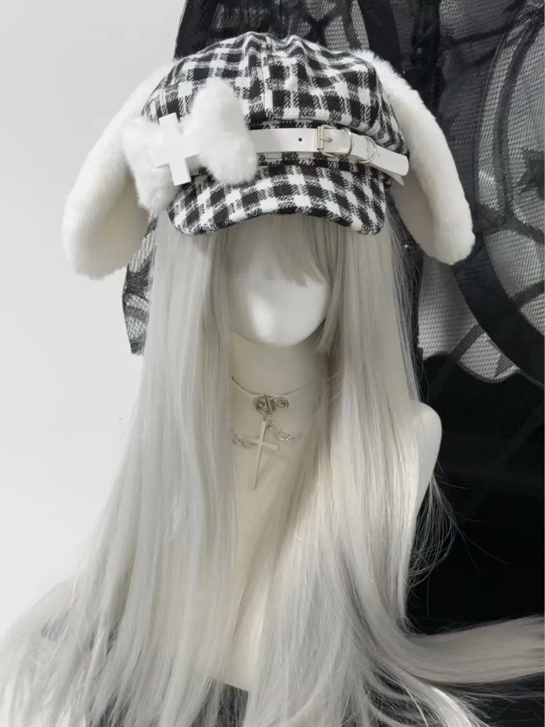 ثقافة فرعية Kawaii قبعة المرأة اليابانية Harajuku قبعة القوطية لوليتا Y2K فتاة لطيف العظام قبعات الحلو الفتيات تأثيري القبعات واقية من الشمس