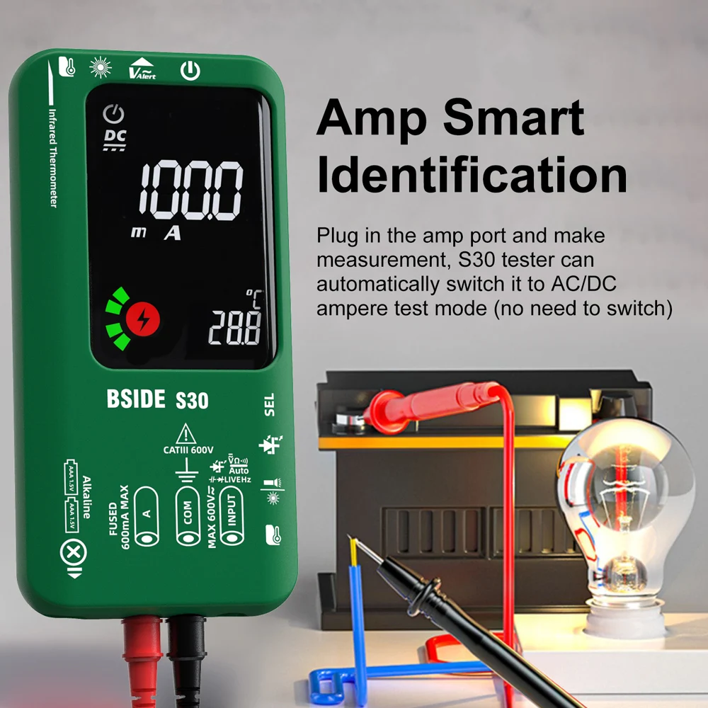 BSIDE S30 4 in1 multimetr cyfrowy termometr na podczerwień elektryczny analizator obwodu testowego detektor multimetr True RMS 9999 napięcia