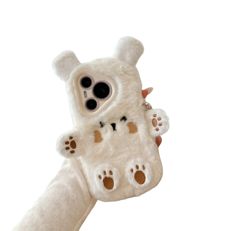 

Чехол для телефона с плюшевым вышитым медведем для Huawei Mate 60 50 40 30 P60 P50 Pura70 Pro Plus Ultra Full Cover