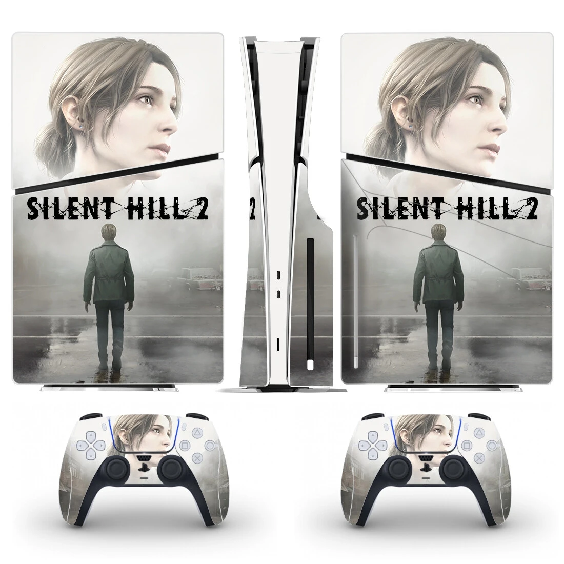 

Silent Hill 2 PS5 Slim Disc Skin Sticker Decal Cover for Console and 2 Controllers New PS5 Slim Disk Skin Vinyl