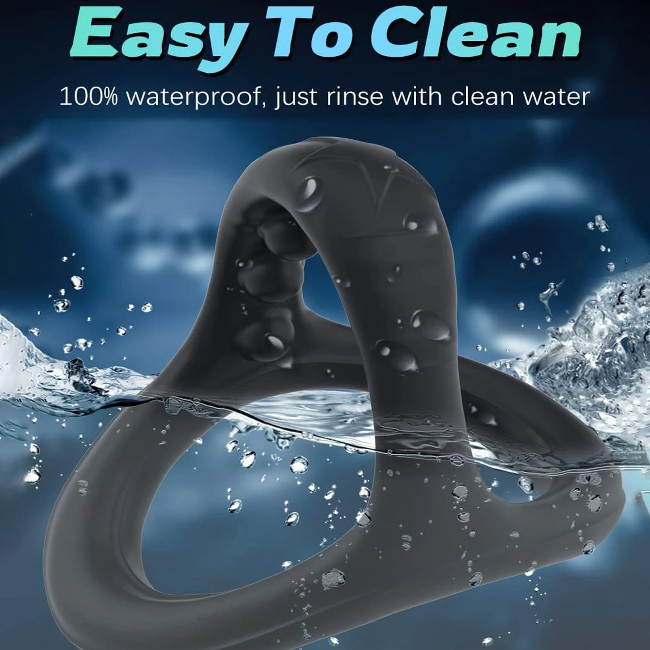 سيليكون حلقات القضيب خاتم الديك الانتصاب تعزيز الثلاثي القضيب الدائري مع تدليك الخرز تأخير القذف الجنس لعب للرجال