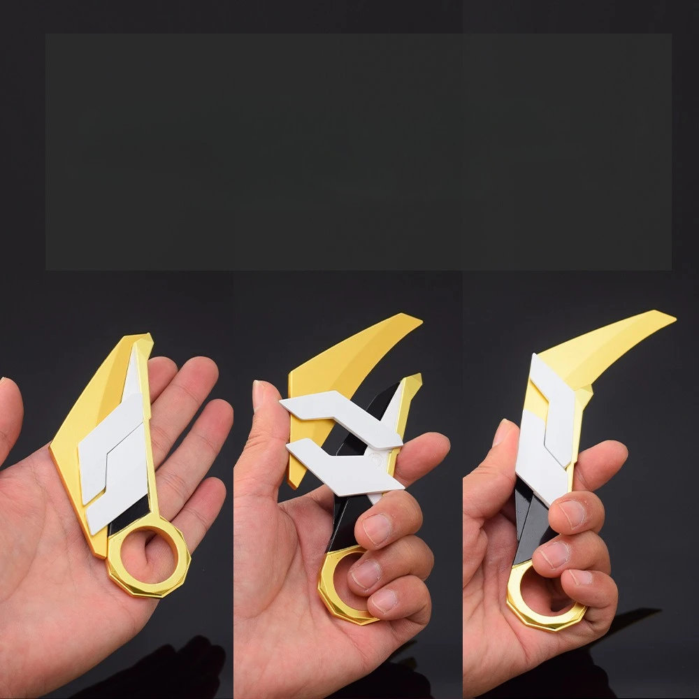 16cm6.3in Valorant Prime 2.0 Karambit Leather Case Version Game Peripheral Weapon Ninja Samurai Swords Metal Model Toys Gifts