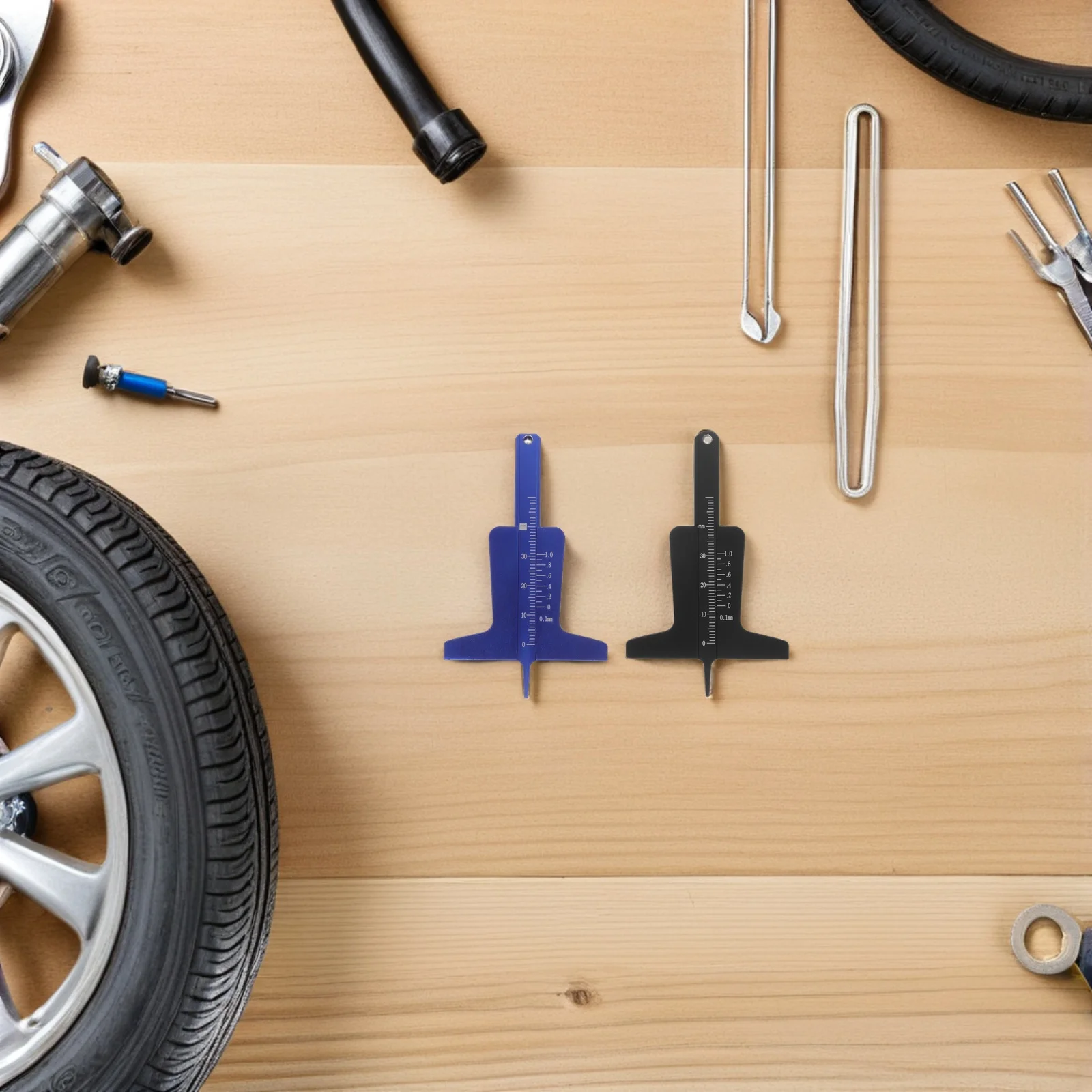 

2 шт. измеритель глубины протектора шин дюймов мм, компактный точный автоматический инструмент глубины для автомобиля, грузовика, тестирование протектора шин, метрические датчики для автомобиля