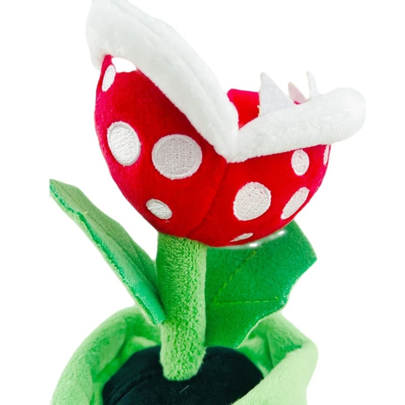 20CM Cartoon Game Peripheral Man-eating Flower Plush Toy Man-eating Potted Big-mouth Flower Plant Doll Birthday and Christmas