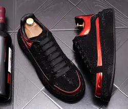 Rhinestone Luxury Designer Sneakers For Men Punk Hip Hop Platform Casual Shoes Trainers Chaussure Homme