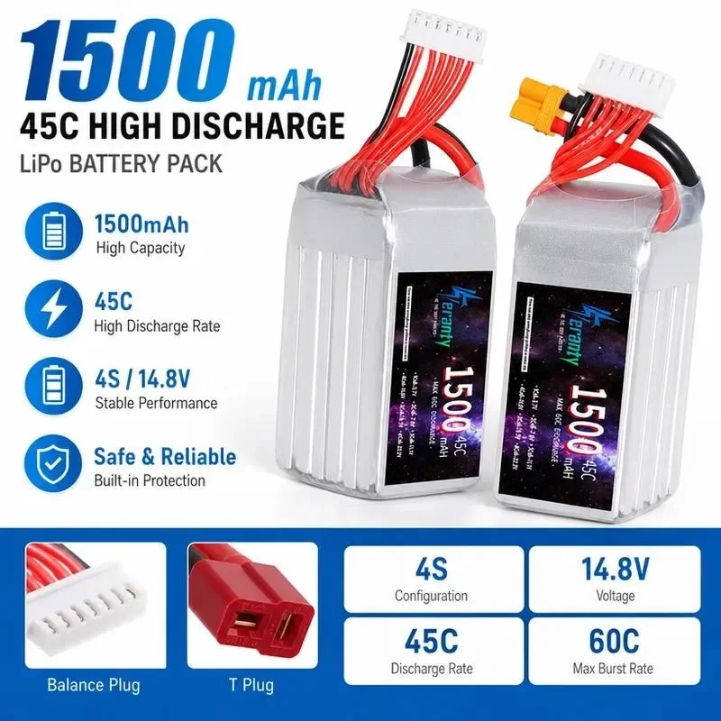 [NEW]  for Factory sales 1500mah 22.2V lithium battery 45C rate aircraft remote control drone model aircraft battery