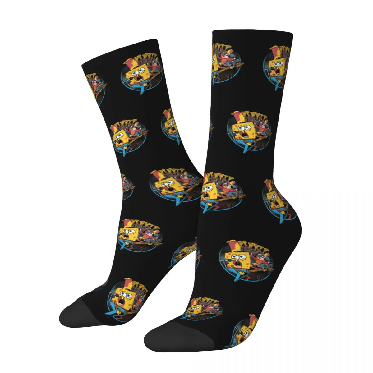 Autumn Winter Hip-hop Women Men SpongeBobing Cartoon Socks Cartoon Breathable Middle Tube Socks