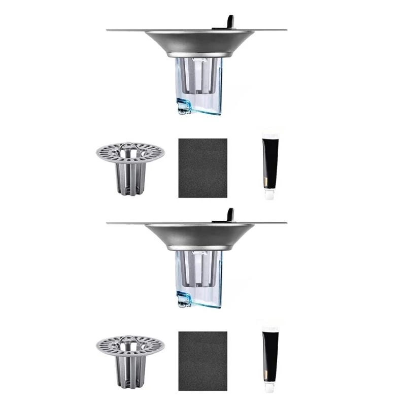 

1/2pcs Drainages Solution Environment Friendly Floor Drain Filter Steel Drain Filter Odor Blockers Floor Drain Filter