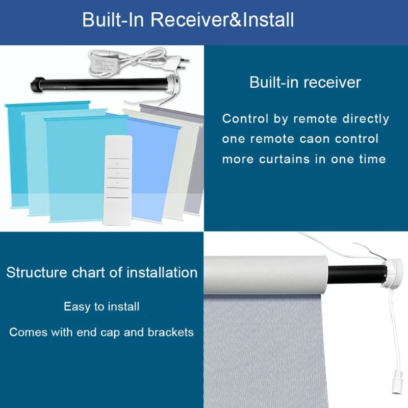 Y6GD Remote Operable Roller Blind Motor with Timer Function Suitable for Indoor Use WiFi Intelligent Rolling Shutter Motor